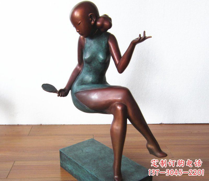 宁波高雅美女铜雕,展现优雅唯美