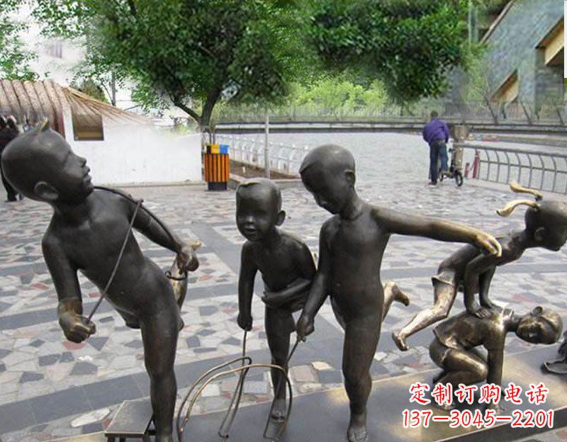 宁波专业定制广场铜雕儿童雕塑