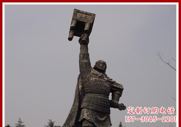 宁波铜雕威武将军雕塑,雕刻极致端庄风采