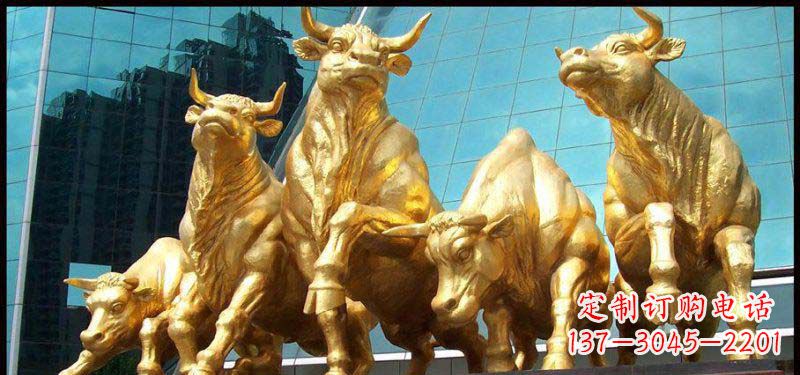 宁波高质量的铜雕牛景观装饰