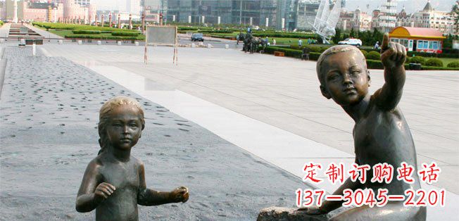 宁波为您的广场增添童真热情，小孩雕塑定制