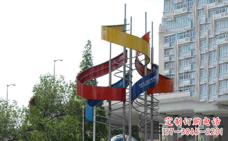 宁波广场足球不锈钢雕塑 (2)