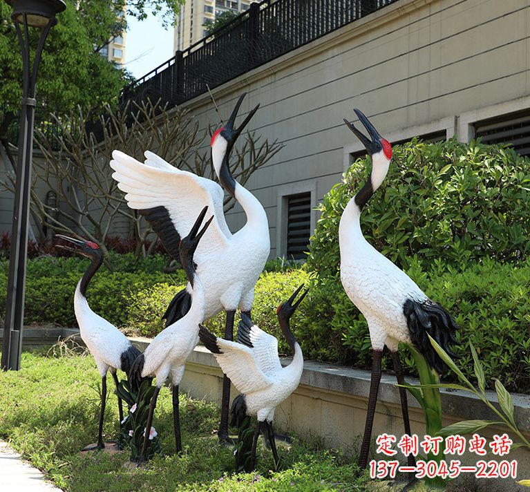 宁波精致仿真的仙鹤雕塑