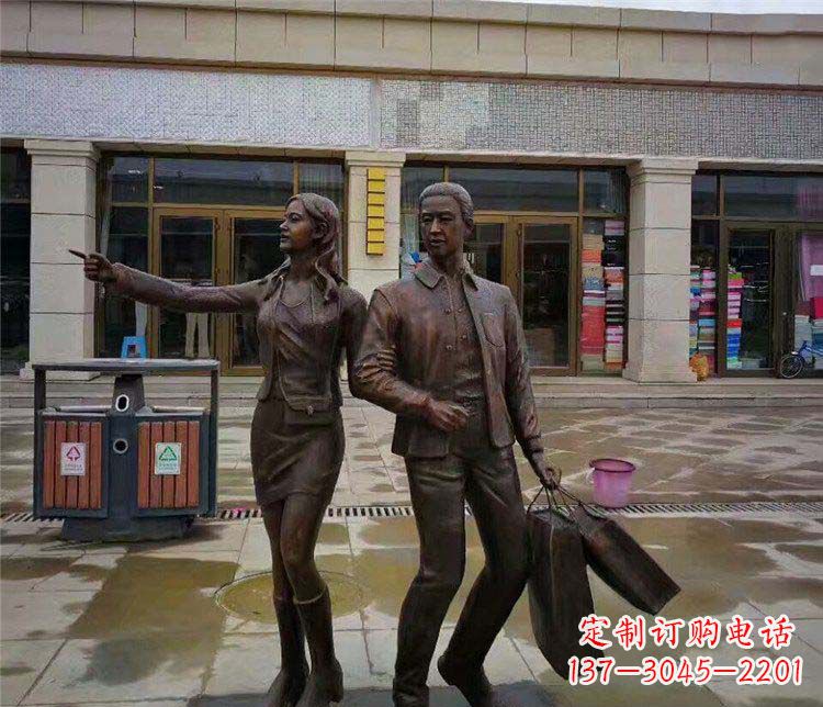 宁波唯爱永恒:情侣雕塑