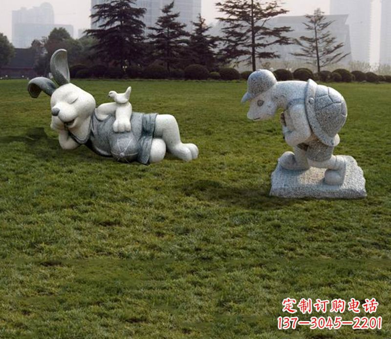 宁波中领雕塑独特的石雕兔子