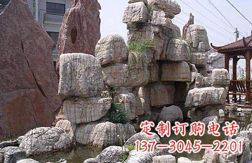 宁波引领艺术，华丽山水：龟纹石假山雕塑