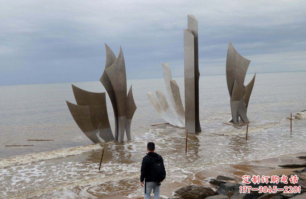 宁波海洋船帆雕塑——送给宁静海滩的时刻