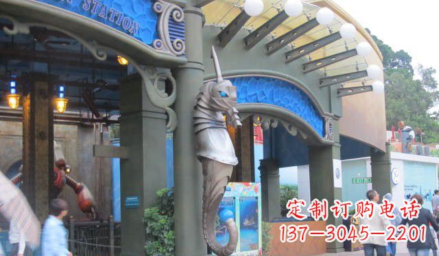 宁波海马铜雕