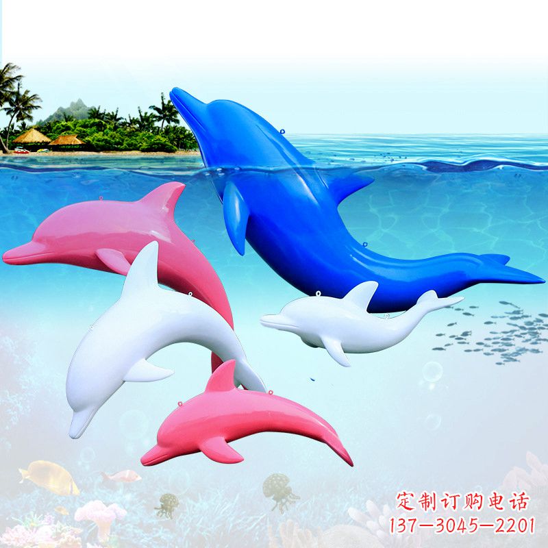 宁波海豚彩绘玻璃钢雕塑