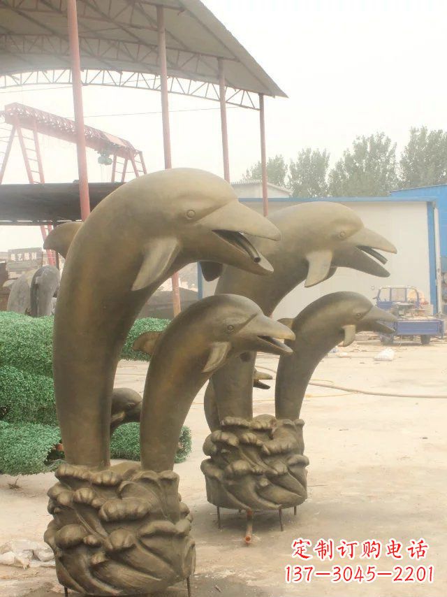 宁波海豚之美,艺术铸就——铜质海豚雕塑