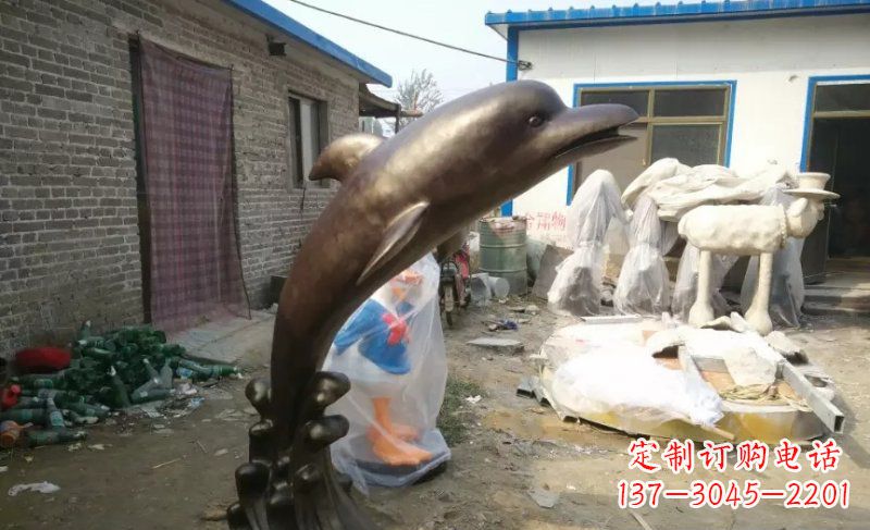 宁波海豚精美铜雕,给你不一样的视觉享受