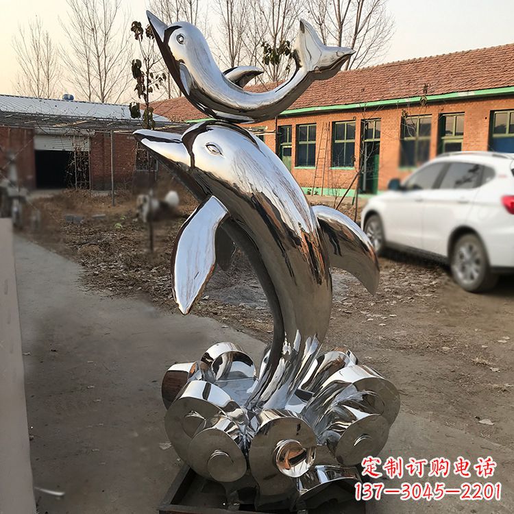 宁波海豚不锈钢雕塑,带来动人惊喜