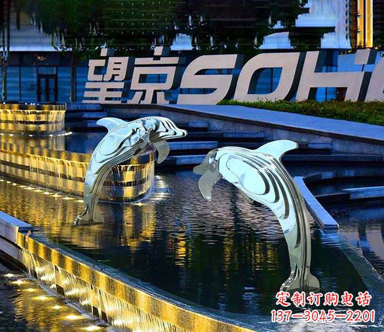 宁波可爱海豚不锈钢雕塑