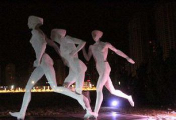 宁波优雅靓丽的女性不锈钢跑步雕塑