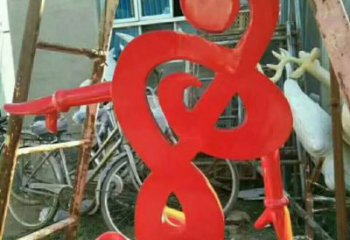 宁波中领雕塑-不锈钢音符抽象雕塑