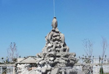 宁波令人称羡的广场龙龟喷泉石雕