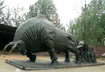 宁波新中国拓荒牛铜雕，传承中国传统文化