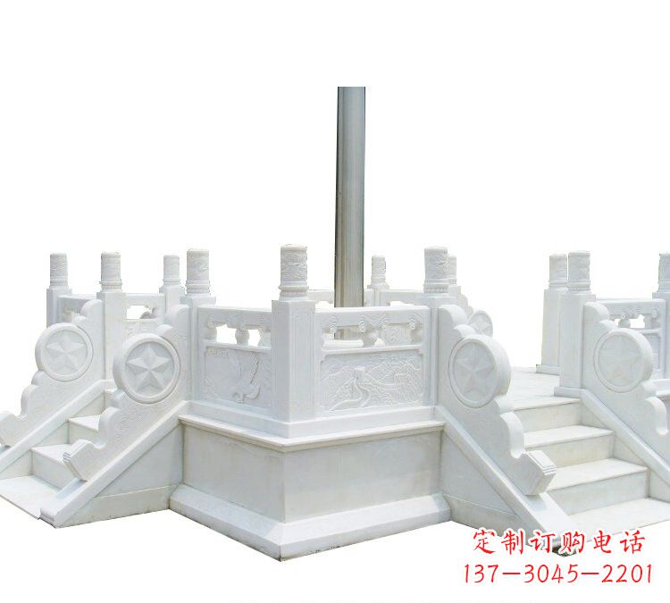 宁波汉白玉部队升旗台雕塑
