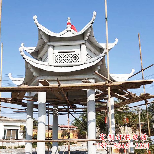 宁波汉白玉大理石凉亭雕塑