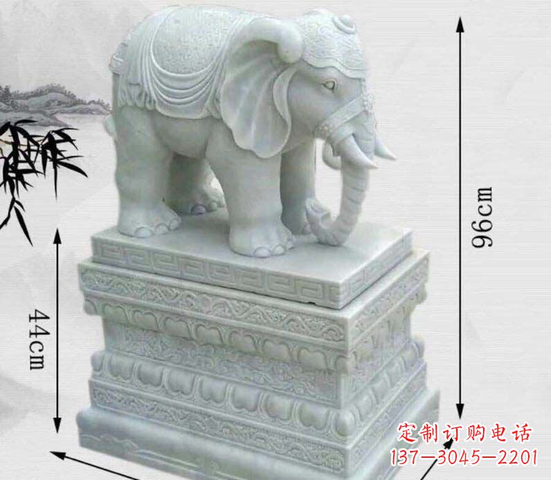 宁波令人惊叹的汉白玉大象门口雕塑