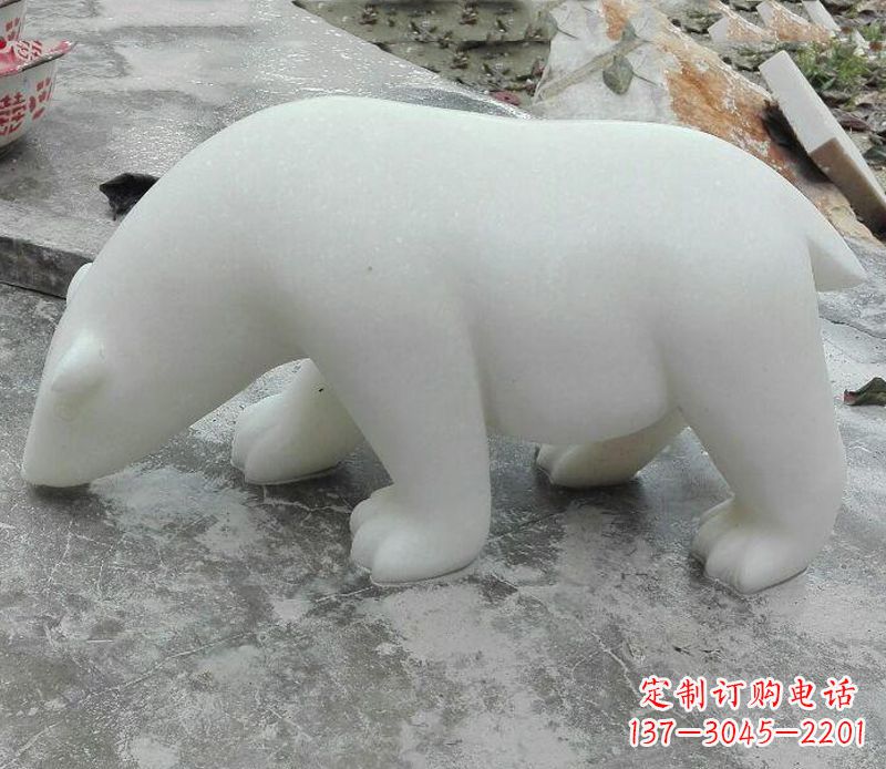 宁波汉白玉动物雕塑·北极熊