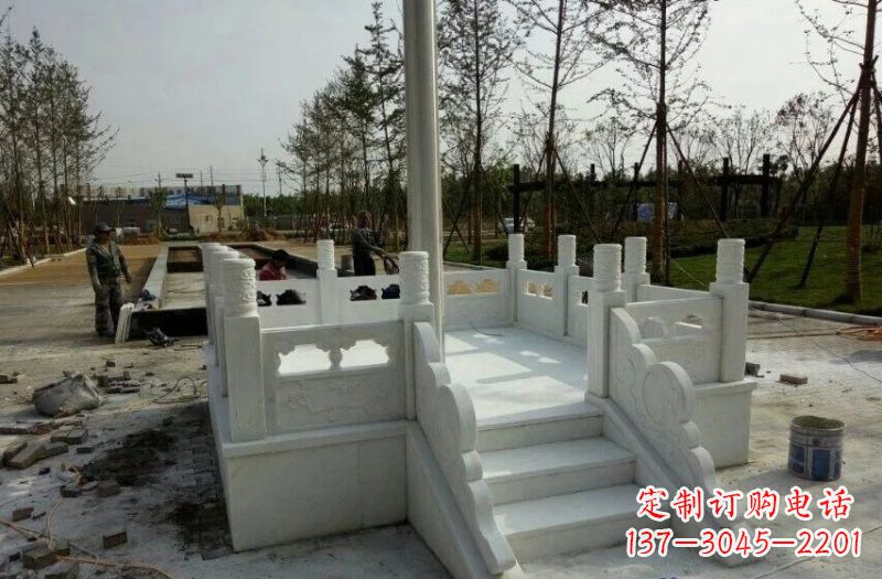 宁波汉白玉国旗台石雕