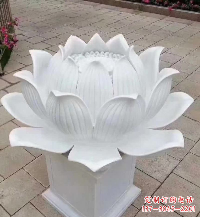 宁波汉白玉荷花雕塑