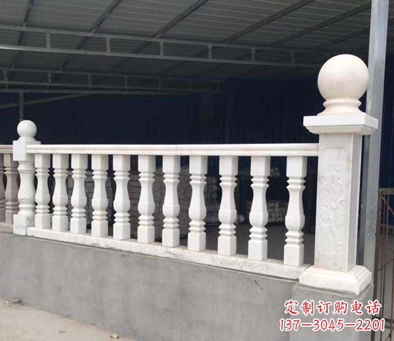 宁波中领雕塑，汉白玉栏杆景观雕塑定制
