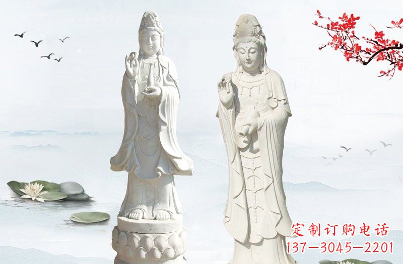 宁波象征慈悲的观音石雕