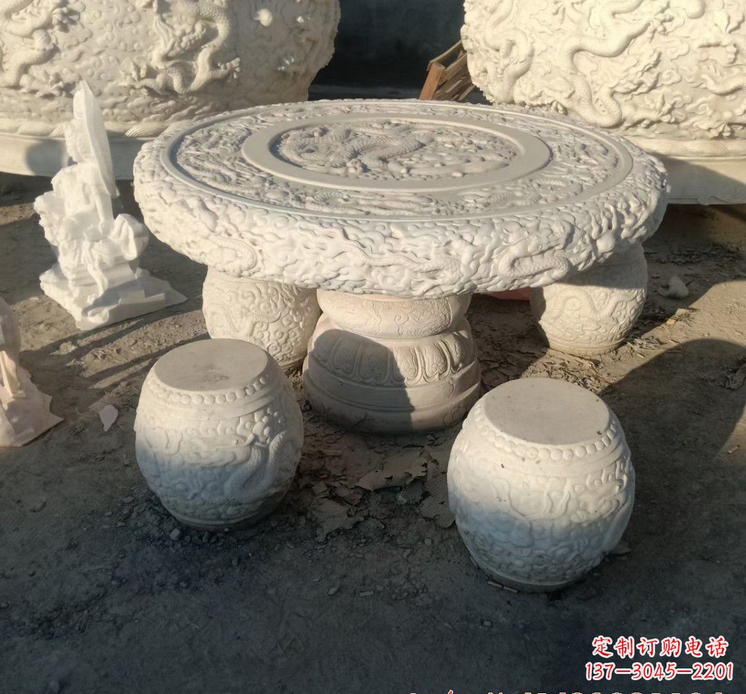 宁波中领雕塑推出的汉白玉魔力龙雕塑，以汉白玉…