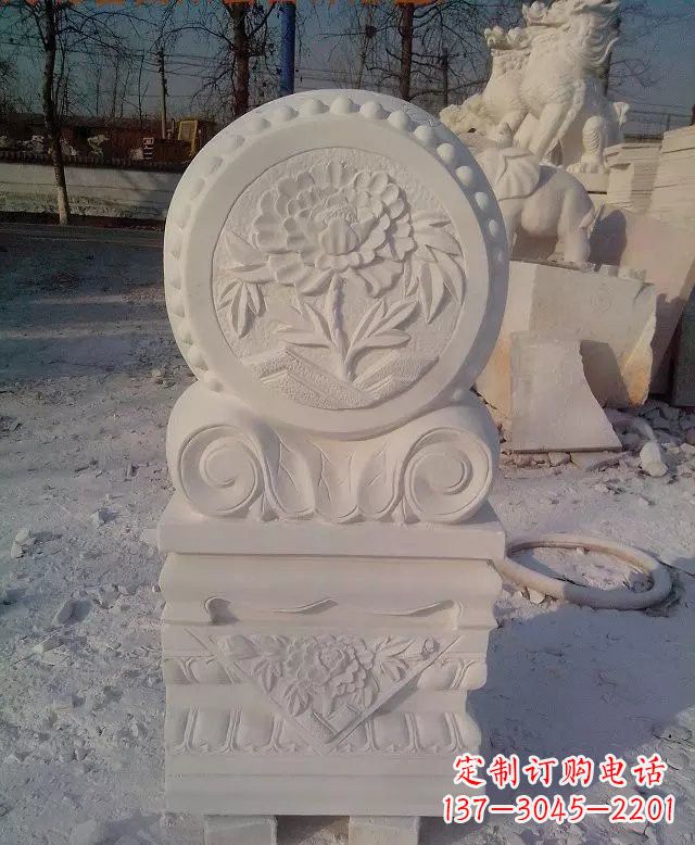 宁波汉白玉门墩雕塑是一种特殊的雕塑艺术品,雕…