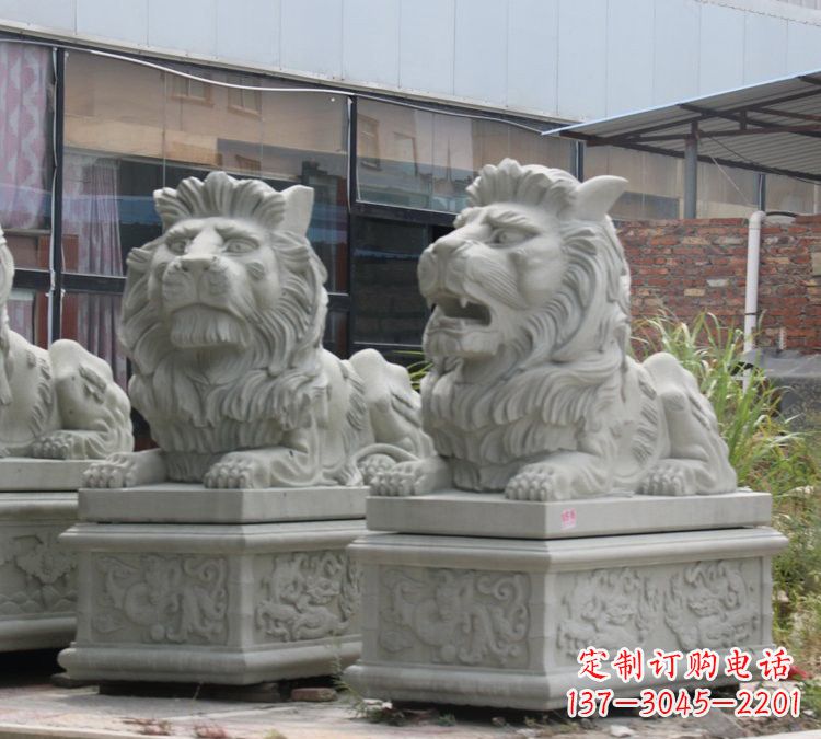 宁波汉白玉欧式狮子石雕
