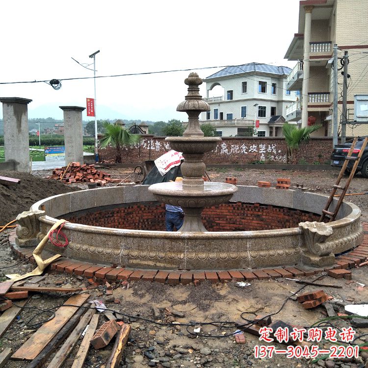 宁波汉白玉水景雕塑是由中领雕塑定制的精美水景…