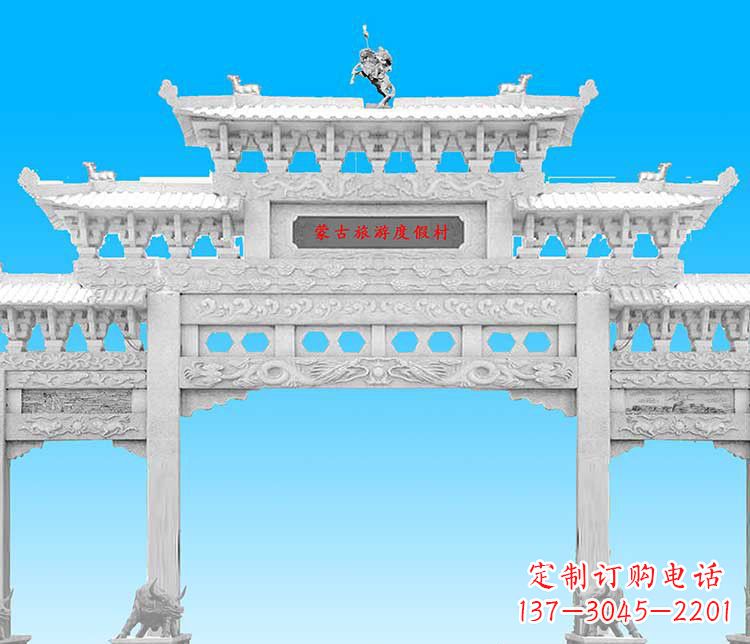宁波汉白玉牌楼雕塑,传承经典之美