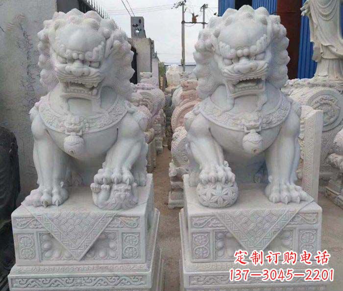 宁波中领雕塑狮子石雕助您招财无忧