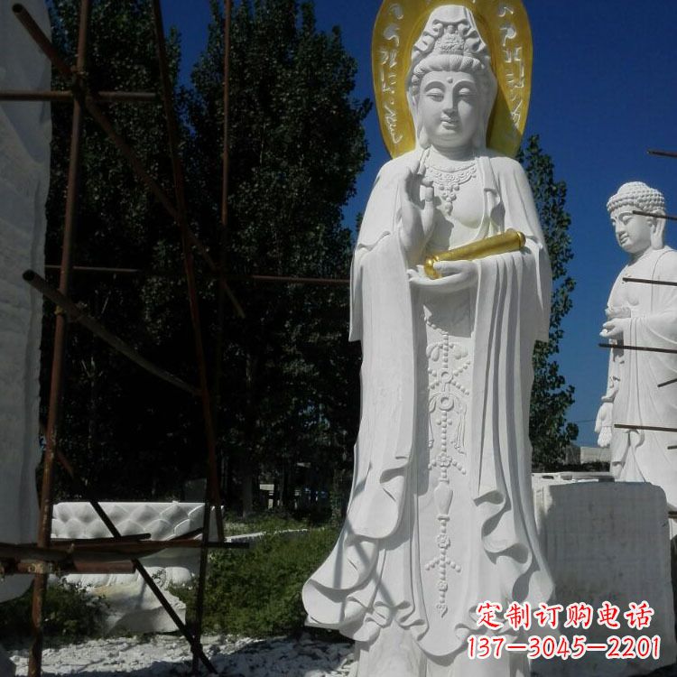 宁波汉白玉石雕佛像石头观音