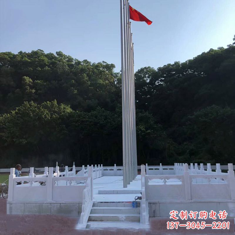 宁波汉白玉石雕国旗台