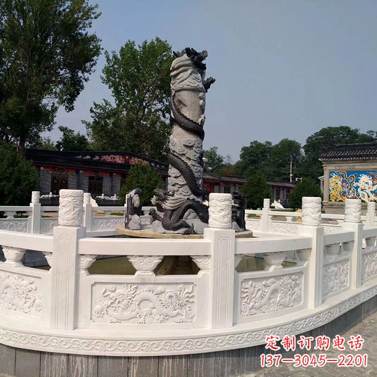 宁波汉白玉石雕栏板护栏