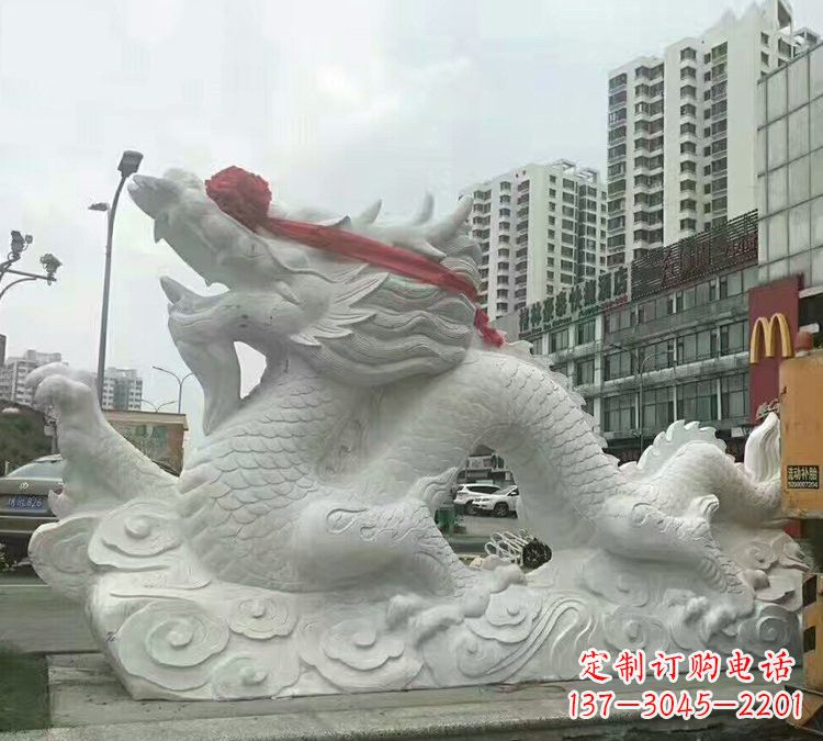 宁波汉白玉石雕神龙