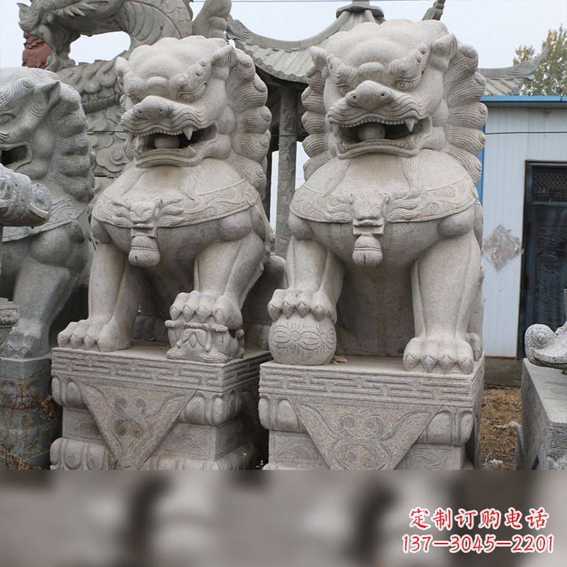 宁波精美雕刻,汉白玉天安门石狮子