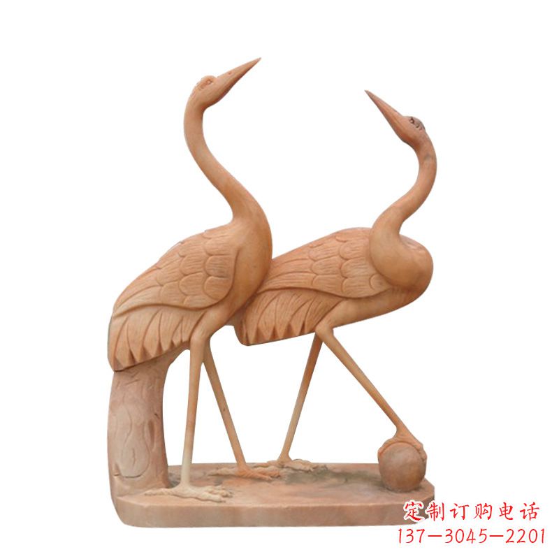 宁波汉白玉仙鹤雕塑