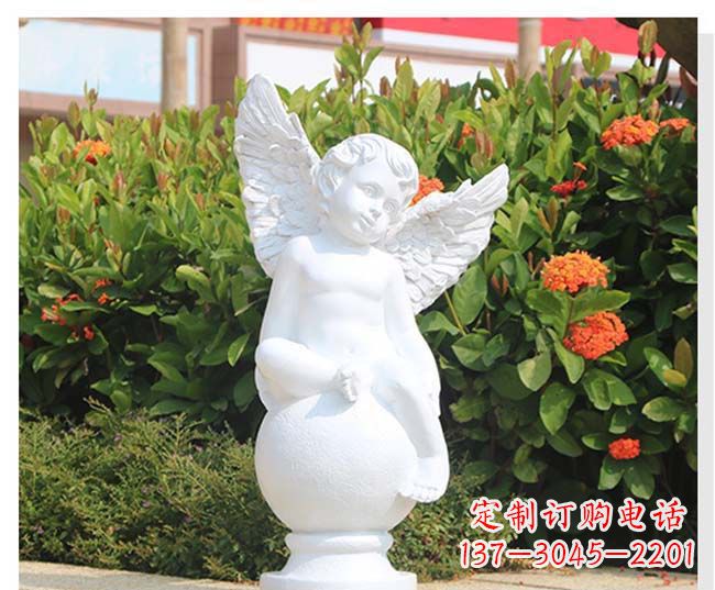 宁波汉白玉小天使公园西方人物石雕