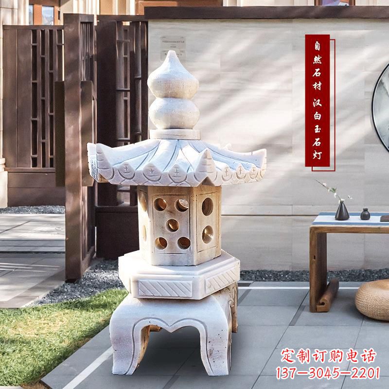 宁波中领雕塑-经典经典汉白玉灯笼园林雕塑