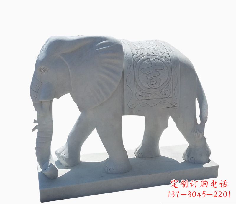 宁波汉白玉招财动物大象