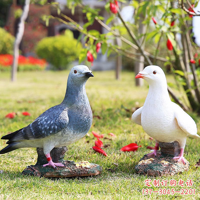 宁波和平鸽橄榄枝的雕塑