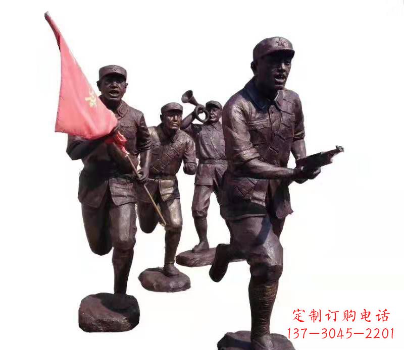 宁波传承热血精神,纪念红军英雄:红军人物雕塑