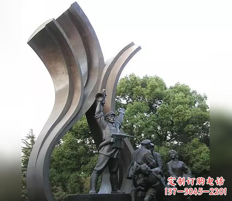 宁波红军英烈雕塑,永记中国英雄