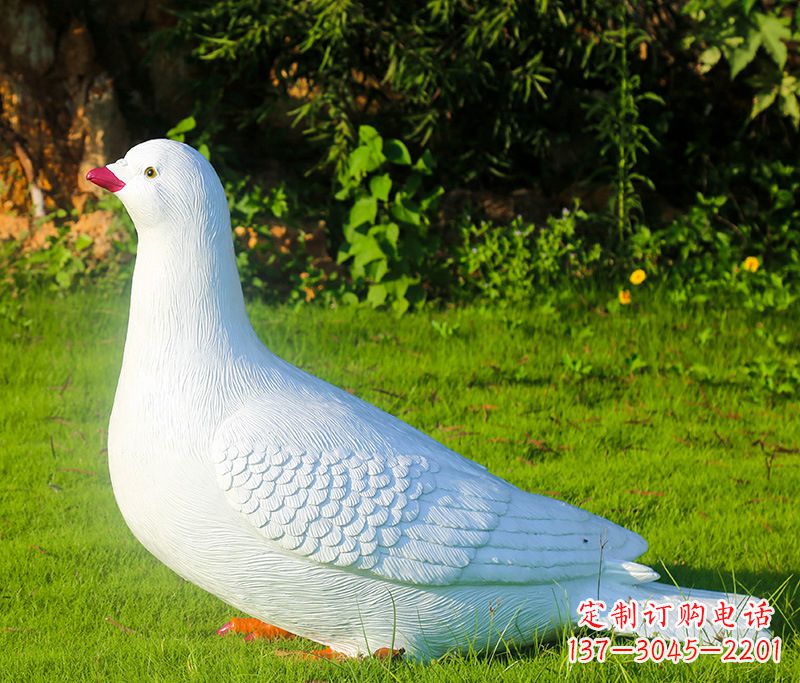 宁波红旗和平鸽雕塑图片大全