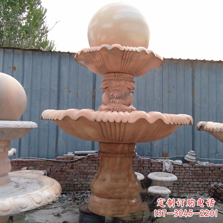 宁波专业定制红色风水球雕塑定制