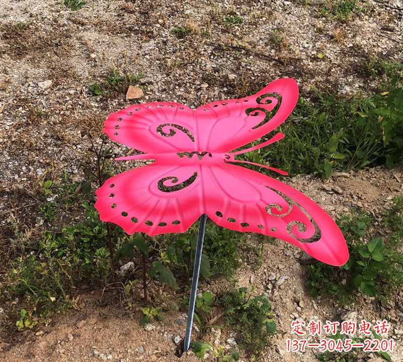 宁波红色铁艺不锈钢蝴蝶雕塑